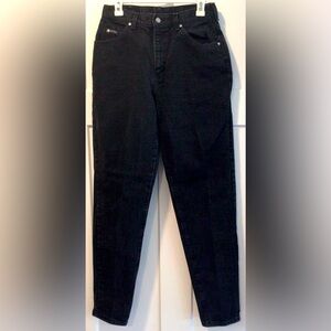 Vintage Lee Riders Jeans Women's 10 Long (28 x 33) Black Tapered Leg High Waist